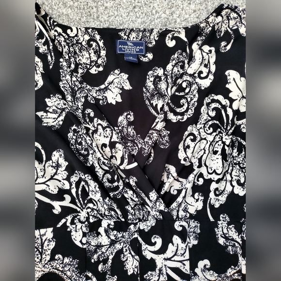 American Living Dress Blk/Ivory Paisley Sz 14 - Picture 2 of 5